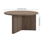 Hudson&Canal Anders 32"W Round Coffee Table - Antiqued Grey Oak-Product Dimensions: 32" L x 32" W x 17" H