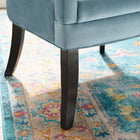 Modway Harken Performance Velvet Accent Chair - Light Blue-Durable Stain-Resistant Fabric