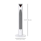 HOMCOM 37" Freestanding Tower Fan with 3 Speed Timer and LED Sensor Panel - White-12-hour timer allows you to schedule the cooling cycle while saving energy 