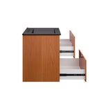 Modway Scenic 24" Wall-Mount Bathroom Vanity - Cherry/Black-Fixtures Not Included