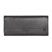 Club Rochelier Ladies Slim Fold Wallet - Brown-14 Credit Card slots