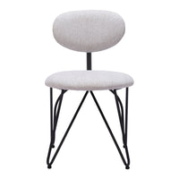 Zuo Novi Dining Chair - Dove Grey - Set of 2-Comfy and durable polyester fabric