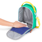 Roots Insulated Lunch Bag - 7L - Green Navy -Dimensions: 11" x 7.25" x 4.25" / 28 x 19 x 11 cm