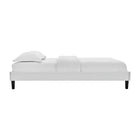Modway Amber Tufted Performance Velvet King Platform Bed - Light Grey-Black Wood Legs With Non-Marking Caps
