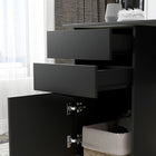 HOMCOM 47.25" Modern Computer Desk - Black-Suitable for home study, office, living room and etc.