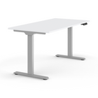 Humanscale EFloat Go 2.0 Sit/Stand Table - 30" x 58" - White Laminate Surface/Silver Base-Features updated electronics including a programmable handset with up to four custom table positions. Enhanced gyroscopic anti-collision functionality to prevent causing damage during height adjustment