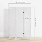 HOMCOM 3 Panel Wood Freestanding Room Divider for Home Office - White-Folding design allows quick rearrangement and compact storage 
