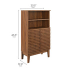 Modway Render Bathroom Cabinet Set - Walnut-Soft Close Hinges