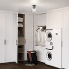 Hudson&Canal Bartlett 9" Wide Semi Flush Mount with Glass Shade - Matte Black/Clear-Mounting hardware included