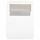 JAM Paper 6" x 6" Square Foil Lined Invitation Envelopes - White with Silver Foil - 25 Pack -Quantity: 25/pack, Mail to impress