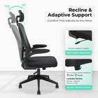 MotionGrey MC2 Ergonomic Office Chair - High-Density Foam Seat with Flip-Up Armrests - Black-7