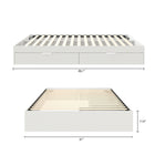 Nexera Hunter 2-Drawer Storage Bed - Queen Size - White-8