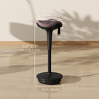 Vinsetto Swivel Standing Backless Wobble Stool Chair - Brown-High-end gas lift and anti-slip base ensure smooth, secure adjustments