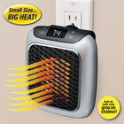 Handy Heater Space Heater Turbo 800 Wall Outlet - Silver-Features a digital LED display with an adjustable thermostat that gives you exact temperature control, ranging from 60 to 90 degrees F, plus a 12-hour programmable timer