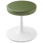 Modway Lippa Vegan Leather Round Stool - Leaf-Versatile Round Stool