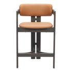 Zuo Shaili Counter Stool - Brown-Plush and durable faux leather fabric