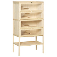 PawHut 47.25"H Fir Wood Hamster Cage-This cage offers your pet multiple platforms to exercise, relax, and explore