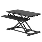 ALTIVA 32" Sit To Stand Height Adjustable Desk Riser converter - Black-Easy Assembly