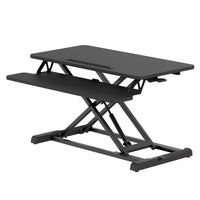 ALTIVA 32" Sit To Stand Height Adjustable Desk Riser converter - Black-Easy Assembly