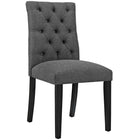 Modway Duchess Fabric Dining Chair - Grey - 2 Pack-Solid Rubberwood Legs