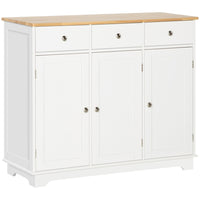 HOMCOM 39.8" L Sideboard Buffet Cabinet with Storage - White-Ample storage keeps your house organized and clean