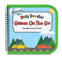 The Pencil Grip Daily Doodler Reusable Activity Book - Games On The Go-Reusable Activity Book -Draw- wipe - repeat!