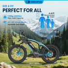 Gyrocopters Zapphire Electric Bike for Adults - Speed 32 kmph - PAS Range 91 km - Black-With 20x3" fat tires and front and rear disc brakes, you can ride confidently across different surfaces