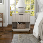 Hudson&Canal Karten 24" Nightstand - Alder White-Features easy assembly