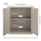 Hudson&Canal Plympton 32"W Accent Cabinet - Alder White-Product Dimensions: 14" L x 31.5" W x 32" H