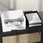 Vinsetto 2-Drawer Filing Cabinet with Lock - Black-An elevated base makes cleaning a breeze