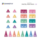 Connetix Pastel Mini Pack - 32 Pieces-Unleash your child's imagination as they create their very own rockets, ice creams, houses, dinosaurs, flowers, animals, boats, cityscapes, mandalas and so much more