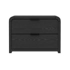 Manhattan Comfort Grace 28" Modern 2-Drawer Nightstand - Black and Gold-Home Assembly Required (All Hardware Included)