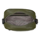 Champs Onyx Leather Vertical Cross-Body Bag - Khaki-Inner RFID zipper pocket