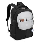 Swiss Gear Travel Backpack - Black-Bottom zippered shoe compartment to keep footwear separate from other belongings