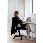 Warmür The Original Office Chair Blanket - One Size - Black-Lapel front with buttons for a smart, office-ready look