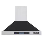 KUCHT KRH3615-K 36" 900 CFM Wall Mounted Range Hood - Stainless Steel/Black-Professional range hood features 3 powerful blowers up to 900 CFM that will give you different levels of airflow and capture smoke and cooking odours in a quiet operation