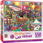 Masterpieces Puzzle Company Greetings From Las Vegas - 550 Piece Jigsaw Puzzle-Age: 14+