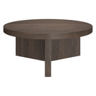 Hudson&Canal Holm 36"W Round Coffee Table - Alder Brown-Table is made of high-quality and durable MDF and PVC materials