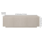 Hudson&Canal Reyes 48"W Rectangular Coffee Table - Alder White-9