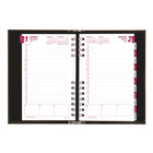 Brownline 2026 CoilPro Daily Planner Hard Cover with Twin-Wire Binding - 8" x 5" - Black - English-Twin-wire binding with hard lizard-like cover