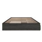 Nexera 3-Drawer Storage Bed Frame - Queen Size - Bark Grey-Fits a standard Queen size mattress. 500 pounds weight capacity