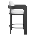 Modway Tahoe Outdoor Patio Aluminum Counter Stool - 36.5" - White-Removable Seat and Back Cushion