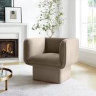 Modway Tate Performance Velvet Accent Chair - Taupe-Dense Foam Padding