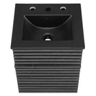 Modway Render 18" Wall-Mount Bathroom Vanity - Charcoal/Black-8