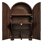 Modway Bellamy Arched Fold-Out Desk Cabinet - Walnut-8