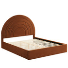 Modway Solana Arched Performance Velvet Queen Platform Bed - Rust-Stain-Resistant Performance Velvet Upholstery