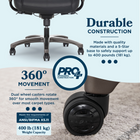 La-Z-Boy Channing Massage Executive Chair - Black-Adjust tilt tension at the turn of a knob