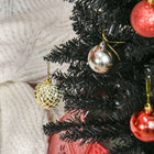 HOMCOM 6' Artificial Christmas Tree - Black-Colour: Black 