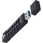 Apricorn Aegis Secure Key 3z Encrypted USB 3.1 Gen 1 64 GB Flash Drive - Black-For added PIN length and enhanced security, minimum PIN length requirement can be increased from 7 characters up to 16 maximum