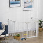 PawHut 30" H Foldable Indoor Dog Playpen with Door - White-Colour: White 